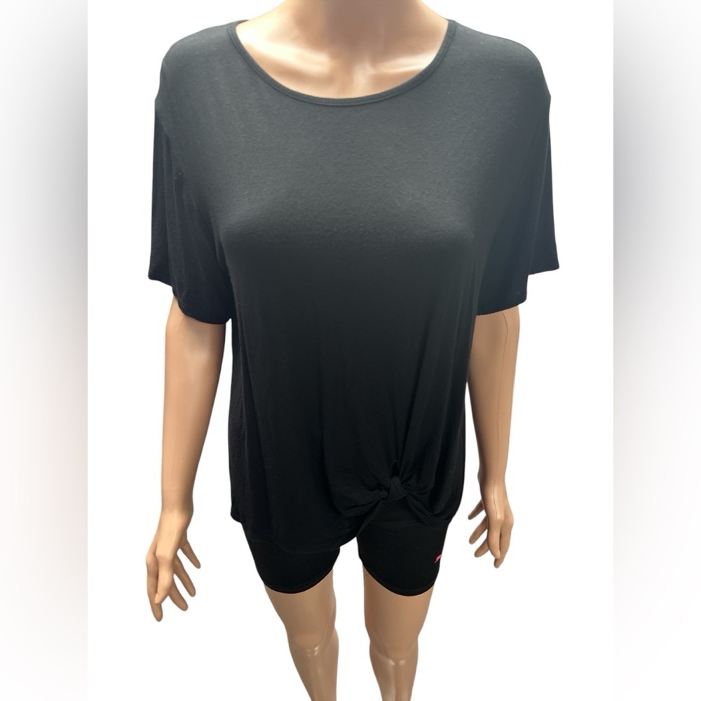 Rags II Riches - EC - Black Knotted Front Blouse